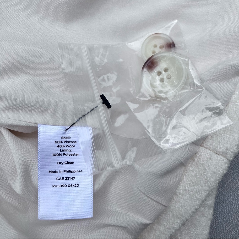 Talbots Cream Textured Two-Button Blazer - Picture 15 of 16
